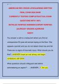 AMERICAN RED CROSS LIFEGUARDING WRITTEN   FINAL EXAM 2026 BANK  CURRENTLY TESTING COMPLETEACTUAL EXAM  QUESTIONS WITH 100%  DETAILED VERIFIED ANSWERS EXPERT-VERIFIED  ||ALREADY GRADED A||/BRAND  NEW!!! 
