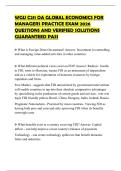 WGU C211 OA GLOBAL ECONOMICS FOR MANAGERS PRACTICE EXAM 2026 QUESTIONS AND VERIFIED SOLUTIONS GUARANTEED PASS