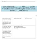 BSN 266 HESI Review with All Correct & 100% Verified Answers| Actual Complete Exam| Already Graded A+ (Just Released)