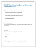 PCI ISA Fundamentals Exam with accurate detailed solutions