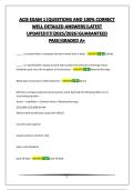 ACIS EXAM 1&vert;QUESTIONS AND 100&percnt; CORRECT WELL DETAILED ANSWERS&vert;LATEST UPDATED&excl;&excl;&excl;&excl;&excl;2025&sol;2026&vert;GUARANTEED PASS&vert;GRADED A&plus;
