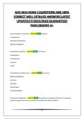 ACIS EXAM BUNDLE&vert;QUESTIONS AND 100&percnt; CORRECT WELL DETAILED ANSWERS&vert;LATEST UPDATED&excl;&excl;&excl;&excl;&excl;2025&sol;2026&vert;GUARANTEED PASS&vert;GRADED A&plus;