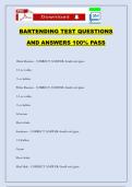 BARTENDING TEST QUESTIONS AND ANSWERS 100&percnt; PASS