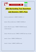 ABC Bartending Test Questions and Answers 100&percnt; Pass