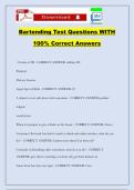 Bartending Test Questions WITH 100&percnt; Correct Answers
