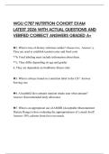 WGU C787 NUTRITION COHORT EXAM LATEST 2026 WITH ACTUAL QUESTIONS AND VERIFIED CORRECT ANSWERS GRADED A&plus;