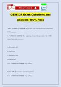 OSSF DR Exam Questions and Answers 100&percnt; Pass