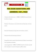PES EXAM QUESTIONS AND ANSWERS 100&percnt; PASS