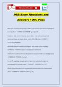 PES Exam Questions and Answers 100&percnt; Pass