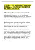 WGU C909 PRE-ASSESSMENT FINAL EXAM PAPER 2026 QUESTIONS WITH VERIFIED SOLUTIONS GRADED A&plus;