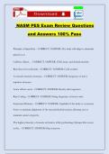 NASM PES Exam Review Questions and Answers 100&percnt; Pass