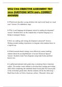 WGU C910 OBJECTIVE ASSESSMENT TEST 2026 QUESTIONS WITH 100&percnt; CORRECT ANSWERS