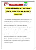 Testout Network Pro Final Exam &comma; Testout Questions and Answers 100&percnt; Pass 
