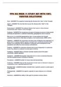 PPN 302 WEEK 11 STUDY SET WITH 100&percnt; VERIFIED SOLUTIONS&excl;&excl;