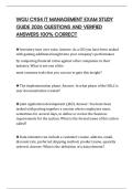 WGU C954 IT MANAGEMENT EXAM STUDY GUIDE 2026 QUESTIONS AND VERIFIED ANSWERS 100&percnt; CORRECT