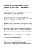 WGU C959 ACTUAL EXAM PAPER 2026 QUESTIONS WITH SOLUTIONS GRADED A&plus;