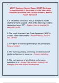 NOCTI Business Newest Exam &sol; NOCTI Business  Preparation&sol;NOCTI Business Practice Exam With  Complete Questions And Correct Answers&vert; Newest  Exam Version&excl;&excl;&excl;