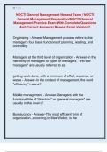 NOCTI General Management Newest Exam &sol; NOCTI  General Management Preparation&sol;NOCTI General  Management Practice Exam With Complete Questions  And Correct Answers&vert; Newest Exam Version&excl;&excl; 