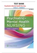 Psychiatric-Mental Health Nursing Test Bank &vert; Videbeck 8th Edition