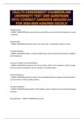 HEALTH ASSESSMENT CHAMBERLAIN UNIVERSITY TEST ONE QUESTIONS WITH CORRECT ANSWERS