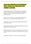 WGU D089 PRINCIPLES OF ECONOMICS FINAL PAPER 2026 QUESTIONS WITH CORRECT ANSWERS
