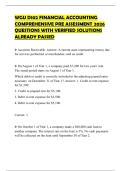 WGU D102 FINANCIAL ACCOUNTING COMPREHENSIVE PRE ASSESSMENT 2026 QUESTIONS WITH VERIFIED SOLUTIONS ALREADY PASSED