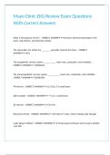 Mayo Clinic EKG Review Exam Questions With Correct Answers