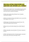 WGU D204 ACTUAL EXAM PAPER 2026 QUESTIONS AND ANSWERS 100&percnt; CORRECT