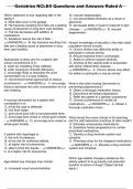 Geriatrics NCLEX Questions and Answers Rated A