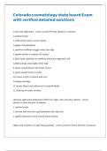 Colorado cosmetology state board Exam with verified detailed solutions