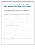 Colorado Cosmetology State Board Exam questions with verified detailed solutions