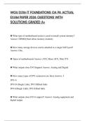 WGU D316 IT FOUNDATIONS OA PA ACTUAL EXAM PAPER 2026 QUESTIONS WITH SOLUTIONS GRADED A&plus;