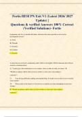  Fortis HESI PN Exit Exam V1 2026&sol;2027 &vert; Verified Questions & Answers 
