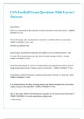 USA Football Exam Questions With Correct Answers