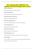Intro to Pharmacology- D398 WGU Test Questions and Answers &vert; Update &vert; 100&percnt; Correct