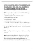 WGU D344 DIAGNOSTIC PROCESSES PMHNP EXAMINATION TEST 2026 FULL QUESTIONS AND CORRECT SOLUTIONS GRADED A&plus;