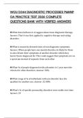 WGU D344 DIAGNOSTIC PROCESSES PMHNP OA PRACTICE TEST 2026 COMPLETE QUESTIONS BANK WITH VERIFIED ANSWERS
