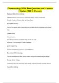 Pharmacology D398 Test Questions and Answers &vert; Update &vert; 100&percnt; Correct