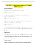WGU D398 Questions and Answers &vert; Update &vert; 100&percnt; Correct