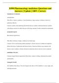 D398 Pharmacology medicines Questions and Answers &vert; Update &vert; 100&percnt; Correct