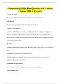 Pharmacology D398 Test Questions and Answers &vert; Update &vert; 100&percnt; Correct