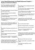 Jarvis&colon; Physical Examination and Health Assessment Chapter 4 Questions and Answers Rated A
