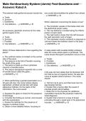 Male Genitourinary System &lpar;Jarvis&rpar; Test Questions and Answers Rated A