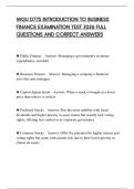 WGU D775 INTRODUCTION TO BUSINESS FINANCE EXAMINATION TEST 2026 FULL QUESTIONS AND CORRECT ANSWERS