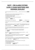 NICET - FIRE ALARM SYSTEMS  &lpar;LEVEL 2&rpar; EXAM QUESTIONS AND  ANSWERS 20262027