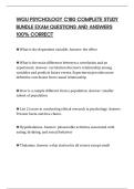WGU PSYCHOLOGY C180 COMPLETE STUDY BUNDLE EXAM QUESTIONS AND ANSWERS 100&percnt; CORRECT
