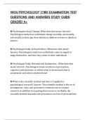 WGU PSYCHOLOGY C180 EXAMINATION TEST QUESTIONS AND ANSWERS STUDY GUIDE GRADED A&plus;