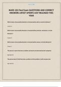 NURS 126 Final Exam QUESTIONS AND CORRECT ANSWERS LATEST UPDATE JUST RELEASED THIS YEAR