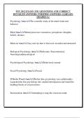 PSY 2012 EXAM 1 FSU QUESTIONS AND CORRECT DETAILED ANSWERS