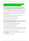 CSET Multiple Subjects - History and Social Science Exam Graded A&plus;